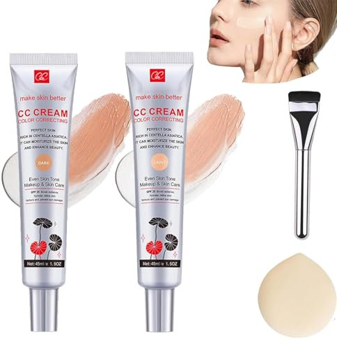 Caiucoco Cc Cream, Korean Color Changing Cc Cream, Tsunamyst Cc Cream, Cc Cream Color Correcting, Korean Cc Cream, Korean Cc Color Changing Cream, Cc Cream Korean (Light*2)