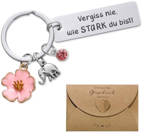 MEJOSER Geschenke für Frauen Beste Freundin Mutmacher Geschenk Schlüsselanhänger mit Gravur Gute Besserung Geschenke Mama Schwester Kollegin Geburtstagsgeschenk Weihnachtsgeschenke für Frauen