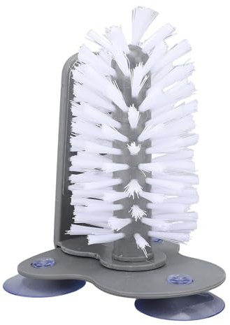 Water Bottle Cleaning Brush Rotating Glass Cup Cleaning Brush Glass Cup Washer with Detachable Suction Base for Milk Tea Shops