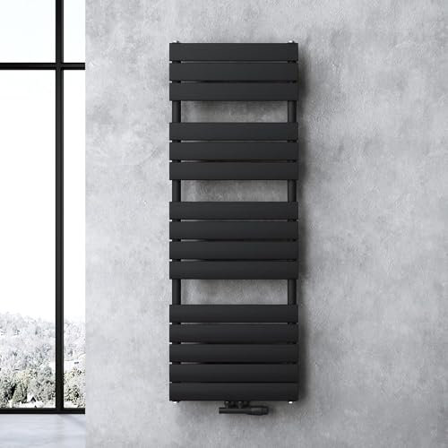 doporro Badheizkörper Heizkörper Bad Design Badheizung Flachheizkörper 140x50cm Anthrazit Paneelheizkörper Einlagig Horizontal 2in1 Mittelanschluss oder Seitenanschluss FH
