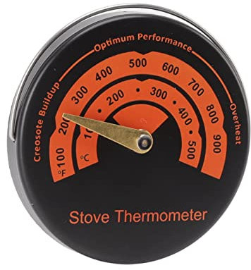 Termometro per Stufa, Misuratore di Temperatura a Portata Larga con Adsorbimento Magnetico, Lega di Alluminio, Funzionamento Facile, Ideale per il Camino per Camino Domestico FUI