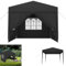 Froadp Pavillon 3x3 m, Wasserdicht Winterfest Gartenpavillon mit 4 Seitenteilen und Fenstern für Garten und Camping, UV-Schutz, Festzelt für Party, Hochzeit, Outdoor-Events (Anthrazit)