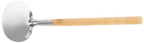 Toyvian Espátula De Cocina Inoxidable Larga Para Plancha y Wok Mango De Madera
