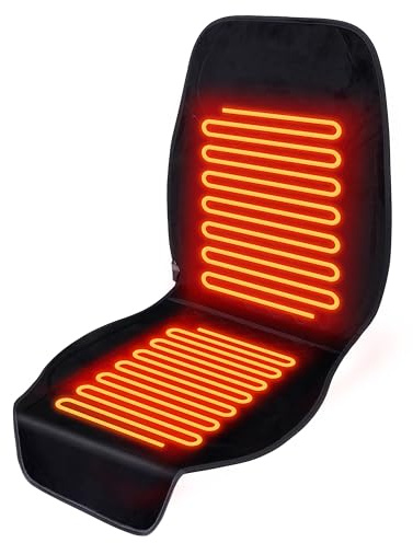 Vindobil Seat Covers Black Crystal Fleece, 48 x 21 Inch, Extra Large Seat Cushion Luxury Crystal Fleece Anti-Slip Design