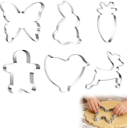 LEIIERUY 6 Stück Martinsgans Ausstecher Set – Edelstahl Ausstechformen für Plätzchen, Kekse & Lebkuchen