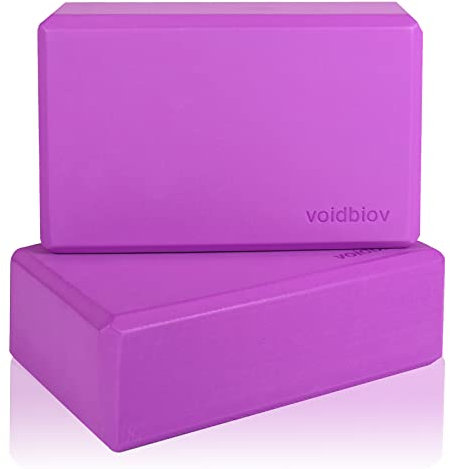 voidbiov Yoga blöcke 2er Set 9 x6 x3, Stabil rutschfest Eva Schaumstoff, Bietet Unterstützung und Stabilität für Joga Fitness Meditation