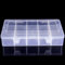 Large Transparent Thick Hard 15 Grids Adjustable Compartment Slot Plastic Hobby Craft Storage Box Case Raft Storage Box Organizer With Snap-Lock Tray Containe