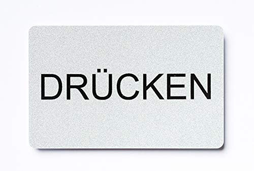 Türschild Tuerschild Tür Schild Drücken selbstklebend Aufkleber Haus Büro Praxis Geschäft