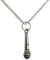 Silver Plated Necklace Microphone Charm Pendant