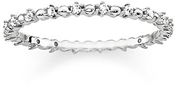 Thomas Sabo Ring Dots, Größe 48, Sterlingsilber und Zirkonia, TR2153-051-14