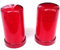 Vela LED De Pilas De Plastica Para Interio y Exterio, Color Roja, 2 Unidades
