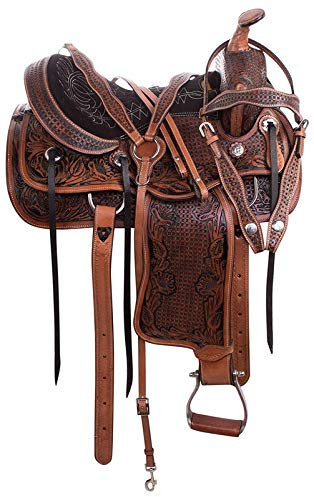 Wonder Wish Western-Sattelzapfen, Leder, Schwarz