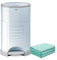 Korbell Classic Nappy Bin & Disposable Liner Bundle Lasting Up to 10 months | 44 weeks Hygienic, Odour Trapping & Hands Free | Includes 4 Packs of Biodegradable Liners | Pastel Blue