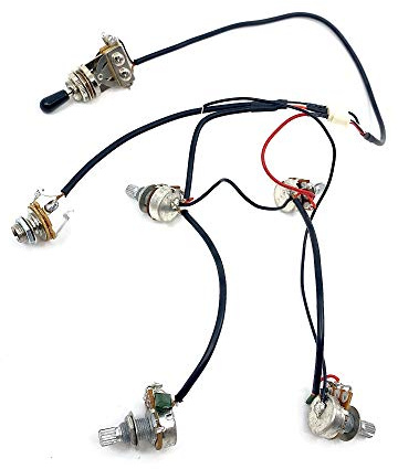 Australian Luthier Supplies Wiring Harness for Epiphone Les Paul,SG etc.Guitars - with 2 Volume,2 Tone,3 -Way Toggle Switch and 1 Jack