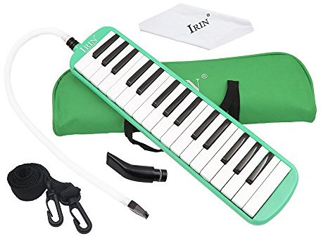 Btuty Melodica Musikinstrument für Anfänger, 32 Tasten, mit Tragetasche, Grün