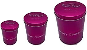 James Premium Gebäckdosen 3er Set Metall stapelbare Keks-Dose Aufbewahrungsdose Plätzchen Vorratsdose Geschenk-Verpackung Blechdose