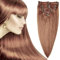 THE POSH HAIR. Full Head Clip in Real REMY Human Hair Extensions (16 inch (90g) 350 LIGHT COPPER RED) Hair extension clip on Standard weft Double Drawn