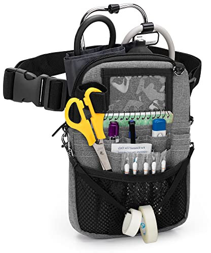Trunab Krankenschwester Gürteltasche Medizinische Taillentasche, Krankenschwester Organisator Tasche mit Mehreren Fächern, verstellbarem Hüftgurt, ideal für Krankenschwester-Set, Stethoskop