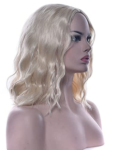 IMISSU Kurz Afro Lockiges Haar Perücken Cosplay Perücke Halloween Kostüm Party Kopfbedeckung für Frauen (613 Blond)