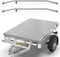 Tarpofix® Anhänger Plane 211x116 cm + 2X Planenbügel | Anhängerplane Flachplane aus PVC PLANENMATERIAL | Verstärkte Humbaur Anhänger Plane für 750kg PKW Hänger | Abdeckplane + Flachplanenbügel | Grau