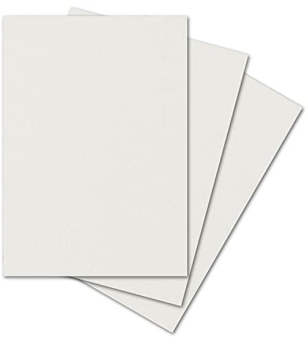 ARTOZ 50x Bastelpapier - Ivory-Elfenbein - DIN A4 297 x 210 mm - 220 Gramm pro m² - Edle Egoutteur-Rippung - Hochwertiges Designpapier Urkundenpapier Bastelkarton