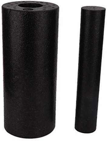 Foam Massage Roller, Mutifunctional 2 in 1 Hollow Column Black Yoga Foam Roller zum Abnehmen des Körpers