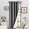 Deconovo 2-Layers Door Curtain Draught Reducing, Blackout Curtain 90 Inch Drop, Eyelet Drapes with Thick Microfiber Liner, Noise Reducing Panels for Big Window, 52x 90, 1 Panel