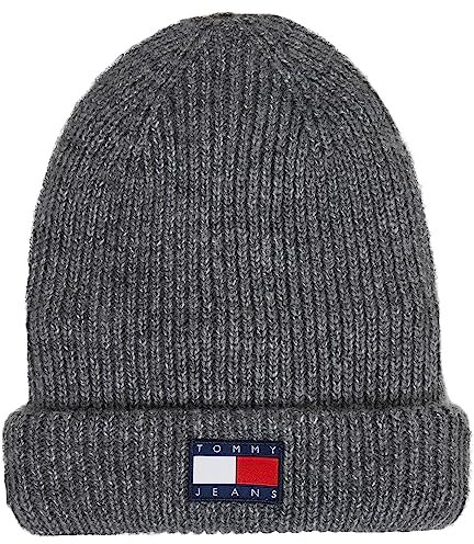 Tommy Jeans Damen Strickmütze Soft Wintermütze, Grau (Grey Melange), Onesize