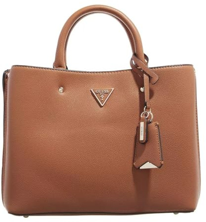 GUESS Meridian Girlfriend Satchel, Hand Bag Women, Cognac, Taille Unique