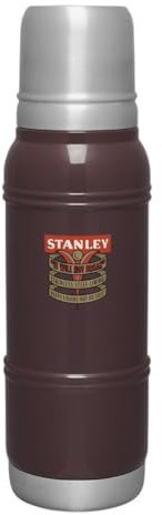 Stanley Milestone Vacuum Bottle, 3.3 gal (1 L) Garnet Water Bottle, Hot and Cold Insulated, Stainless Steel Bottle, Outdoor Activities