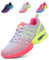 Hitmars Zapatillas Deporte Mujer Zapatillas Deportivas Transpirables Zapatos Deportivos Ligero Zapatillas de Running Casual Zapatos para Correr Sneakers Gimnasio Gris EU 38