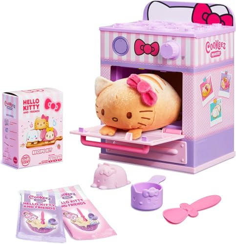 Cookeez Makery Hello Kitty® and Friends Oven. Mezcla y haz un mejor amigo de peluche. Coloca tu masa en el horno y sorpréndete cuando salga un amigo cálido, perfumado, interactivo y de peluche