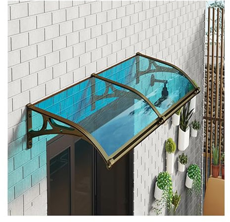 Marquise de Porte Exterieur Auvent Porte D'entree Marquise en Polycarbonate, Porte d'entrée extérieure, auvent de Porte d'entrée pour volet Solaire, Protection Contre Les UV, la Pluie, la Neige (Colo