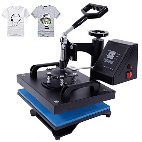 JAYEUW Transferpresse Hitzepresse 23x30cm Heißpresse Heat Press T-Shirt Heat Hitzepresse Maschine 360 Grad Schwenkbar mit Digitalanzeige Temperatur- und Zeitcontroller