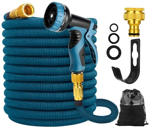Sylken Garden Hose Expandable Garden Pipes,3 Times Expanding Flexible Magic Lightweight Watering Hose Pipe with 10 Function Spray Gun,Magic Hosepipe for Gardening Patio Car Washing Pet Bathing(150FT)