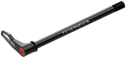 BIKOOCO Fahrrad-Adapter für 1,5 mm Fahrradnabe, Steckachse, Schnellspanner, Steckachse für aufgeladene Gabeln mit Griff, 12 mm x 175 mm