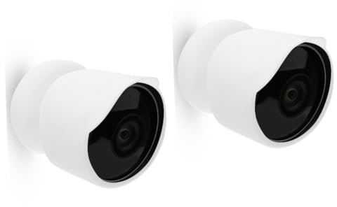 Housoutil 2pcs Nest Camera Outdoor Weatherproof Case Silicone Rain Cover Camera Protective Sleeve