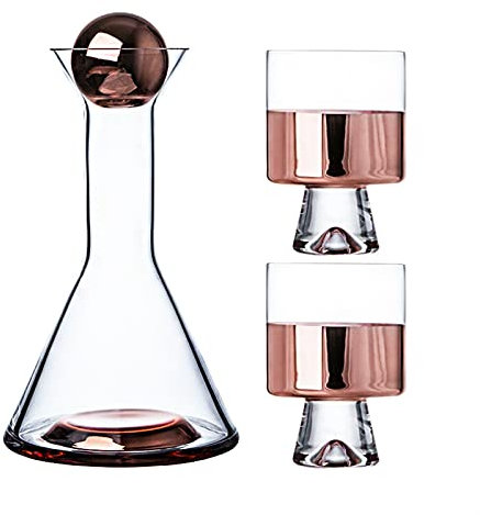 Vasos for beber, vasos de vidrio, jarra, jarra de agua, hervidor frío de lujo con taza, botella de agua, juego de decantador de copa de vino tinto, dispensador de bebidas, dispensador de bebidas, artí