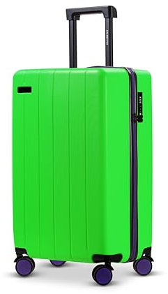 ETERNITIVE - Valise Cabine | Bagage a Main en ABS | Taille: 55 x 35,5 x 23 cm 33L | Valise Rigide avec Serrure TSA | Valise a 4 Roulette 360° | Vert