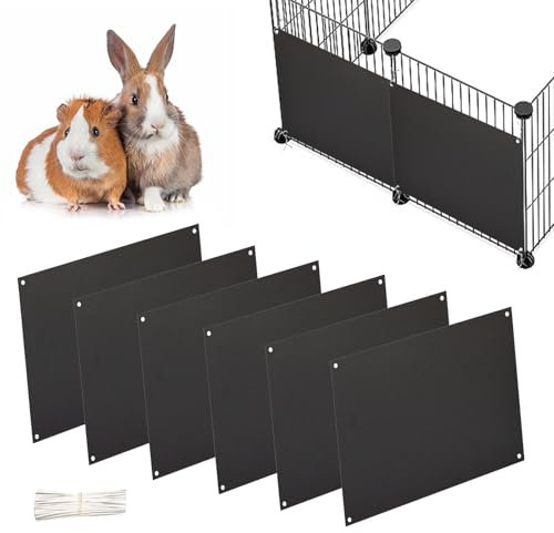 Oncpcare Haustierkäfig-Schutzblöcke, 26 x 21 cm, Kaninchenkäfig, Urin-Schutz, Käfigkantenschutz, Meerschweinchen-Seitenfutter, Lebensraum, Abstellgleis, Kleintierkäfig-Zubehör, 6 Stück