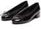 MIRAAZZURRA Pumps Women's Block Heel Round Toe Ballet Flats Women's Ballet Pumps with Bow Round Toe Block Heeled Pump Low Heel Slip On Shoes for Leisure Fashion Casual Business Work, black, 5 UK