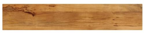vidaXL Table Top Replacement - Dining/Rectangular, Solid Mango Wood w/Oak Finish - Home Restaurant Use - 140x40x2.5 cm