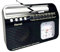 FM/AM/SW Radio Portable Speaker with Clock and Bluetooth MP3 Antique USB Multi Band Radio(Svart)