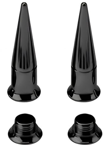 1 Paar Schwarz 12 mm(1/2) Taper Plugs Tunnel Ohrringe Ohrstöpsel Septum Piercing Ohrplugs Körperschmuck Ohr Dehnstäbe Expander Innengewinde Fleischtunnel Titanstahl Edelstahl Frauen Herren