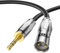 EMK Cable XLR desequilibrado de 3,5 mm a XLR macho a macho a cable de 1/8 pulgadas, cable de 1/8 a XLR para smartphones, reproductores de MP3, tabletas, portátiles, micrófono, mezcladores,