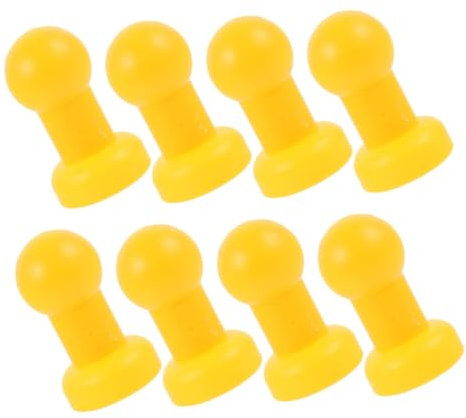 Happyyami 8 Pièces Bonnet De Trampoline Bouchon De Filet De Trampoline Accessoire De Trampoline Fournitures pour Trampolines Toboggan Trampoline Bouts De Jambe De Trampoline Yellow Plastique