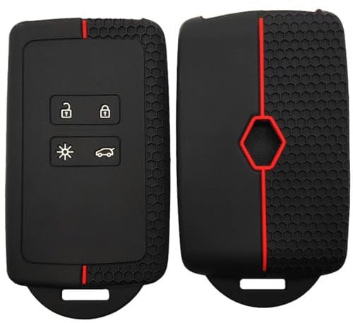 Autoschlüsse Schlüsselhülle für Renault Clio,4 Tasten Silikon Renault Clio Schlüsselhülle,Schlüsselhülle für Renault kadjar,Renault captur,Renault clio,Dacia