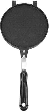 Sunicon Sartén para prensar tortillas, plancha para panqueques de aluminio resistente a prueba de palos de 6,8 pulgadas con asa, sartén multiusos para cocina (Estilo de cuadrícula)