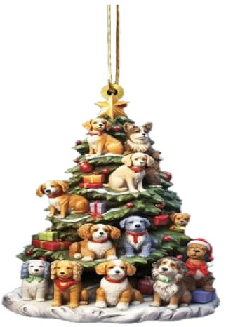 Weihnachtsdeko Weihnachtsbaum 2D Anhänger Weihnachten Bücher Acryl Deko Künstlicher Weihnachtsanhänger Innen Christmas Baumschmuck Aussen Klein Outdoor Weihnachtsdekoration (A)