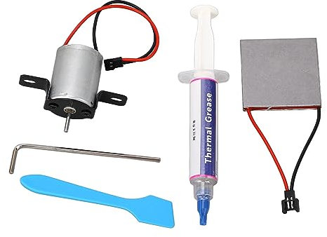 QANYEGN Motor-Stromerzeugungs-Blatt-Set, Kaminventilatormotor, Kaminventilator-Zubehör für Holzscheitbrenner